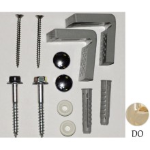 Комплект горизонтальных крепежей для унитаза/биде/полупьедестала с заглушками цвета золото Globo VA013oro