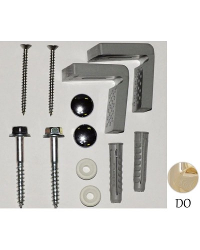 Комплект горизонтальных крепежей для унитаза/биде/полупьедестала с заглушками цвета золото Globo VA013oro