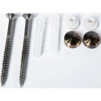 Комплект вертикальных крепежей для унитаза с заглушками цвет бронза Cezares CZR-FIX-FLR-Br