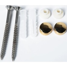 Комплект вертикальных крепежей для унитаза с заглушками цвет золото Cezares CZR-FIX-FLR-G