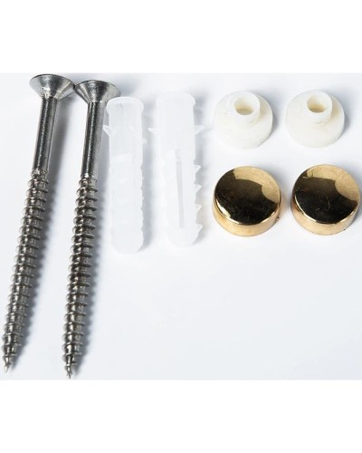 Комплект вертикальных крепежей для унитаза с заглушками цвет золото Cezares CZR-FIX-FLR-G