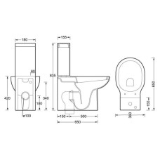 Бачок с двойным сливом 3/6л BelBagno Bingo BB548T