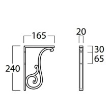 Кронштейны для высокого бачка Simas Lante LAMNbi