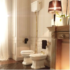 Сливная труба для высокого бачка (труба из 3 частей) золото Kerasan Waldorf 757391