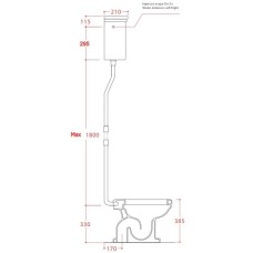 Механизм слива с высокой трубой бронза Artceram Hermitage HEA00673/EE18oro