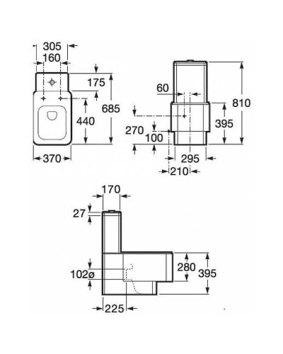 Бачок для унитаза Roca Element 341570000 Белый