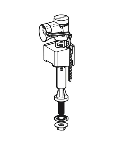Впускной клапан 3/8" подвод воды снизу, тип 340 Geberit 136.731.00.1