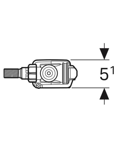 Впускной клапан 3/8" и 1/2" подвод воды сбоку, тип 333 Geberit 136.730.00.3