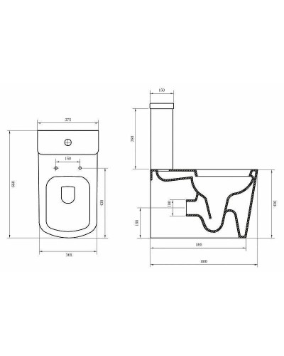 Бачок для унитаза BelBagno Albano BB120T Белый