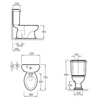 Крышка сливного бачка E1712 Jacob Delafon Portrait E1718-00