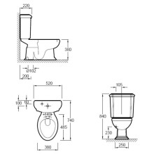 Крышка сливного бачка E1712 Jacob Delafon Portrait E1718-00