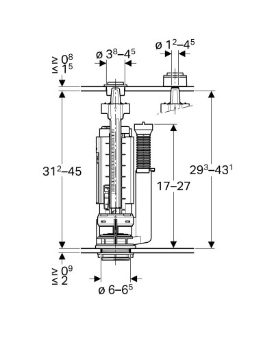 Сливной клапан, тип 290 Geberit 282.000.21.3
