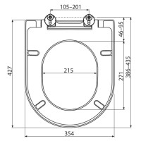 Сиденье для унитаза с механизмом Soft-Close Ravak Uni Chrome 02A X01549
