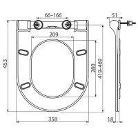 Сиденье для унитаза с механизмом Soft-Close Ravak Uni Chrome Slim X01550