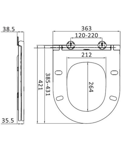 Сиденье для унитаза AM.PM Spirit V2.0 C707857WH Белое с микролифтом