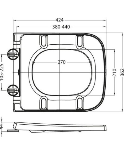 Сиденье для унитаза BelBagno Alpina BB309SC Белое с микролифтом