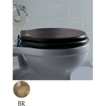 Сиденье для унитаза с микролифтом орех/бронза Simas Londra LO009Snoce/br