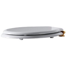 Сиденье для унитаза с микролифтом белый/бронза Simas Londra LO007bi/br