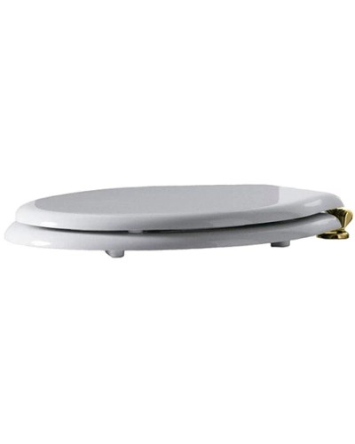 Сиденье для унитаза с микролифтом белый/золото Simas Londra LO007bi/oro