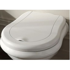 Сиденье для унитаза с микролифтом белый/бронза Kerasan Retro New 108401