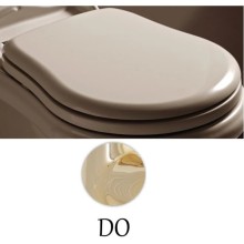 Сиденье для унитаза с микролифтом белый/золото Kerasan Retro 108701bi/oro