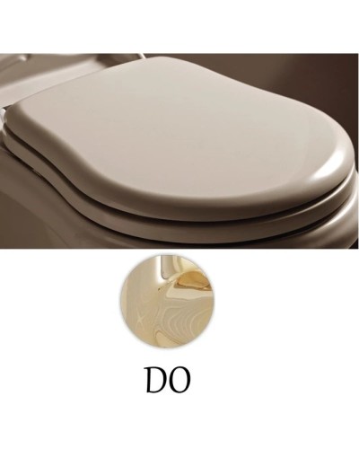 Сиденье для унитаза с микролифтом белый/золото Kerasan Retro 108701bi/oro