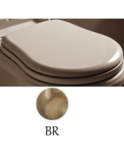 Сиденье для унитаза белый/бронза Kerasan Retro 109301