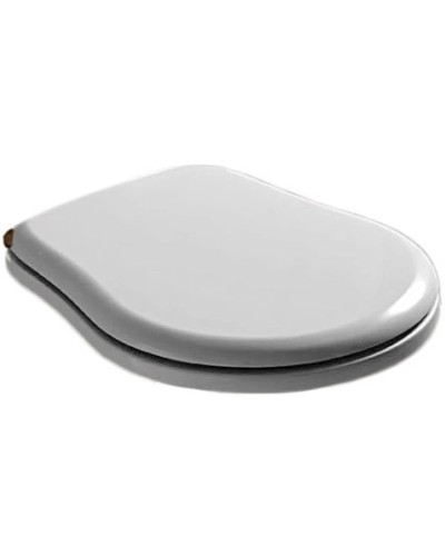 Сиденье для унитаза с микролифтом белый/бронза Kerasan Retro 108601