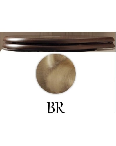 Сиденье для унитаза с микролифтом орех/бронза Kerasan Retro 108640