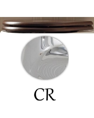 Сиденье для унитаза орех/хром Kerasan Retro 109040noc/cr