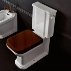 Сиденье для унитаза с микролифтом орех/бронза Kerasan Waldorf 418640noce/br