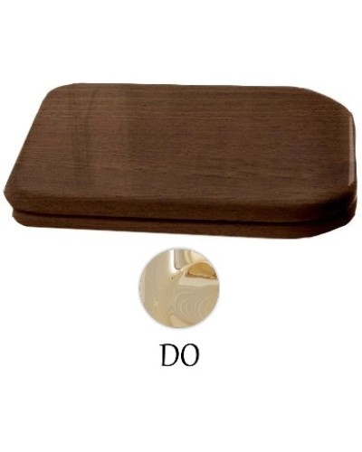 Сиденье для унитаза с микролифтом орех/золото Kerasan Waldorf 418740noce/oro