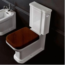 Сиденье для унитаза с микролифтом орех/хром Kerasan Waldorf 418840noce/cr