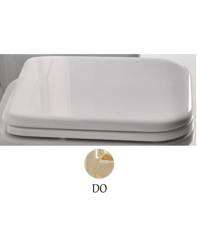 Сиденье для унитаза с микролифтом белый/золото Kerasan Waldorf 418701bi/oro
