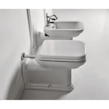 Сиденье для унитаза с микролифтом белый/хром Kerasan Waldorf 418801bi/cr