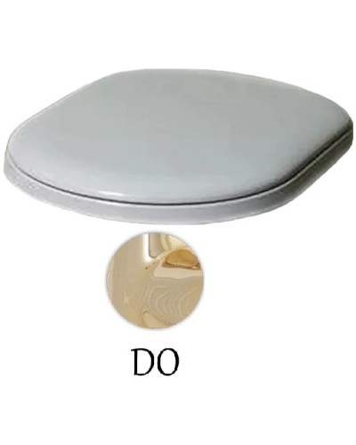 Сиденье для унитаза с микролифтом белый/золото Azzurra Charme CHA1800/Fbi/oro