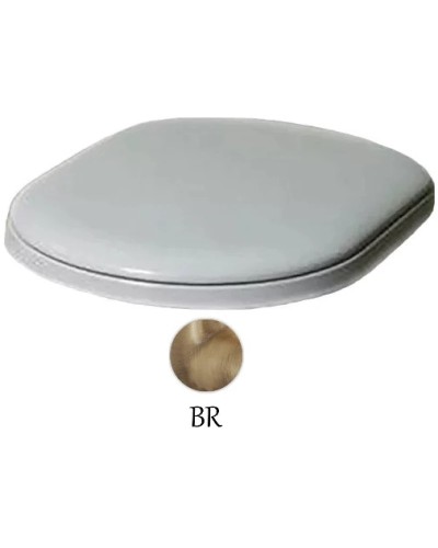 Сиденье для унитаза с микролифтом белый/бронза Azzurra Charme CHA1800/Fbi/br