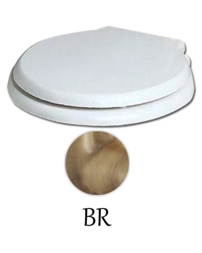 Сиденье для унитаза с микролифтом белый/бронза Azzurra Giunone-Jubilaeum 1800/Fbi/br