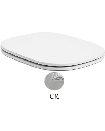 Сиденье для унитаза с микролифтом белый/хром Azzurra Glaze GLZ1800/Fbi/cr