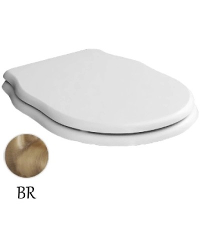 Сиденье для унитаза с микролифтом белый/бронза Artceram Hermitage HEA005 01 72