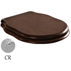 Сиденье для унитаза с микролифтом орех/хром Artceram Hermitage HEA004 71