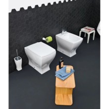 Сиденье для унитаза с микролифтом белый/золото Artceram Jazz JZA0060173