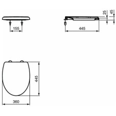 Сиденье для унитаза Vidima Sirius W301401 Белое