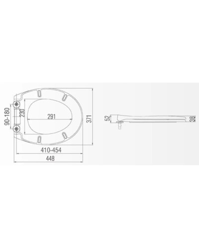 Сиденье для унитаза с микролифтом Am.Pm Bliss L C537851WH