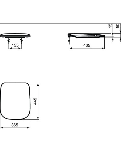 Сиденье для унитаза с микролифтом Ideal Standard Esedra T318101