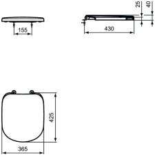 Сиденье для унитаза с микролифтом Ideal Standard Tempo T679301