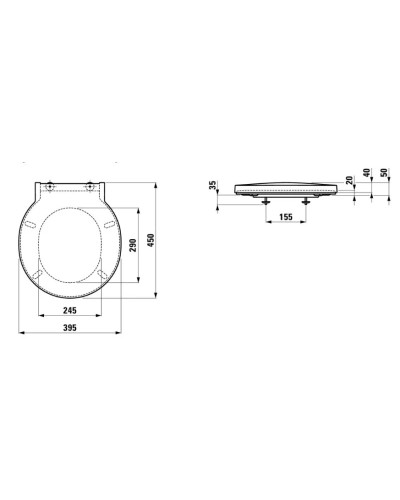 Сиденье для унитаза с микролифтом Laufen Val 8.9428.1.000.000.1