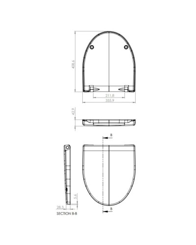 Сиденье для унитаза с микролифтом Cersanit Parva DS-PARVA-DL