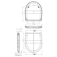Сиденье для унитаза с микролифтом Cersanit Nature DS-NTR-DL