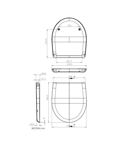 Сиденье для унитаза с микролифтом Cersanit Nature DS-NTR-DL